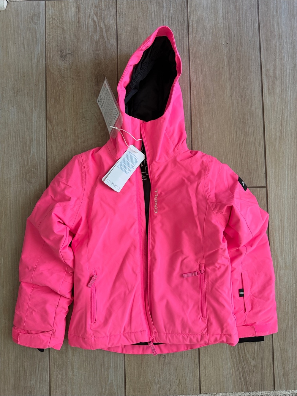 O'Neill FWC cruz Girls' Neon Pink Hooded Puffer Jacket size 8